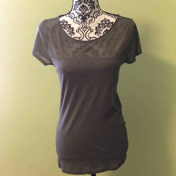 Ladies Sz M Express s/s Olive color t-shirt EUC - Picture 1 of 4